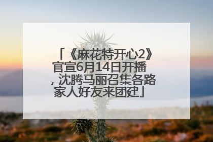 《麻花特开心2》官宣6月14日开播，沈腾马丽召集各路家人好友来团建