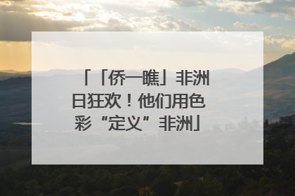 「侨一瞧」非洲日狂欢！他们用色彩“定义”非洲
