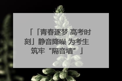 「青春逐梦 高考时刻」静音降噪 为考生筑牢“隔音墙”