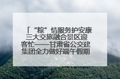 “粽”情服务护安康 三大交旅融合景区迎客忙——甘肃省公交建集团全力做好端午假期景区运营工作