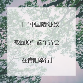 “中国陵阳·致敬屈原”端午诗会在青阳举行