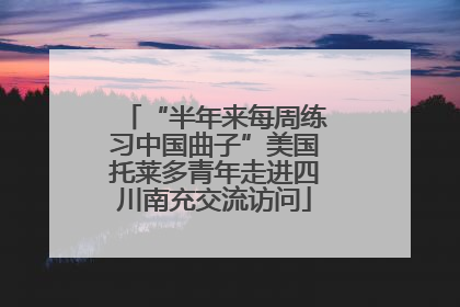 “半年来每周练习中国曲子”美国托莱多青年走进四川南充交流访问