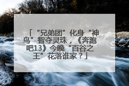 “兄弟团”化身“神鸟”智夺灵珠，《奔跑吧13》今晚“百谷之王”花落谁家？