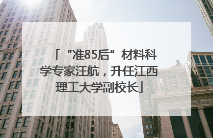 “准85后”材料科学专家汪航，升任江西理工大学副校长