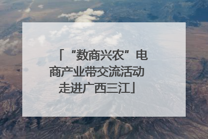 “数商兴农”电商产业带交流活动走进广西三江