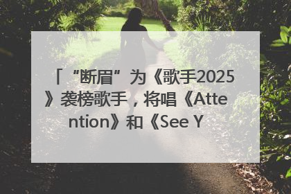 “断眉”为《歌手2025》袭榜歌手，将唱《Attention》和《See You Again》