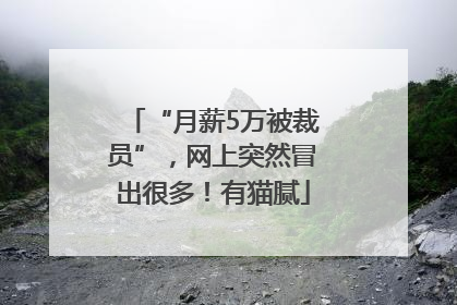 “月薪5万被裁员”，网上突然冒出很多！有猫腻