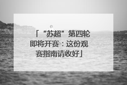 “苏超”第四轮即将开赛：这份观赛指南请收好