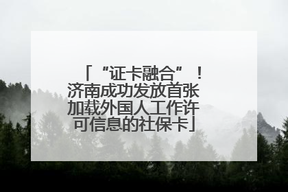 “证卡融合”！济南成功发放首张加载外国人工作许可信息的社保卡