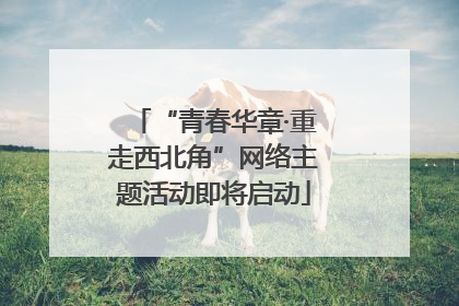 “青春华章·重走西北角”网络主题活动即将启动