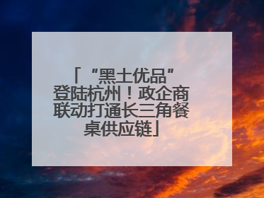 “黑土优品” 登陆杭州！政企商联动打通长三角餐桌供应链