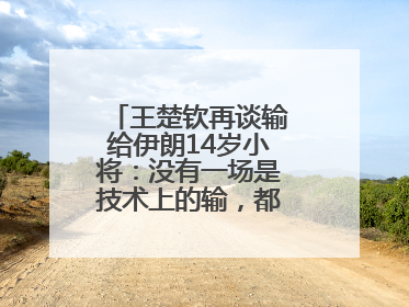 王楚钦再谈输给伊朗14岁小将：没有一场是技术上的输，都是心理上的输