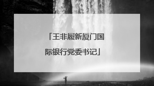 王非履新厦门国际银行党委书记