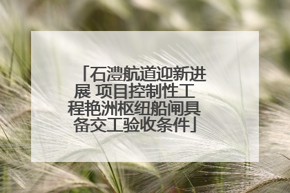 石澧航道迎新进展 项目控制性工程艳洲枢纽船闸具备交工验收条件