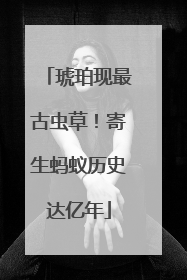 琥珀现最古虫草！寄生蚂蚁历史达亿年