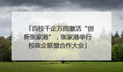 百校千企万岗激活“创新张家港”，张家港举行校政企联盟合作大会