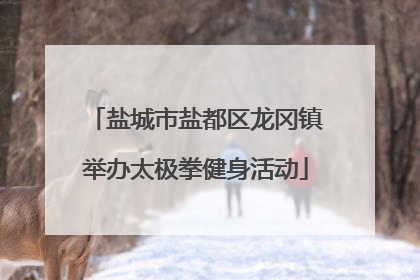 盐城市盐都区龙冈镇举办太极拳健身活动