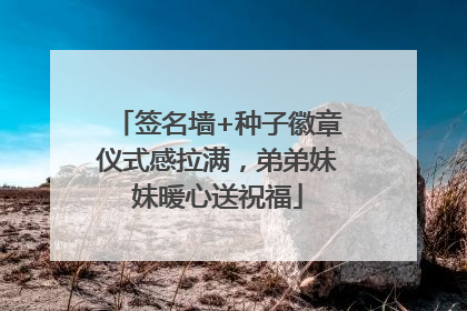 签名墙+种子徽章仪式感拉满，弟弟妹妹暖心送祝福