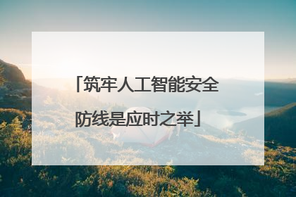 筑牢人工智能安全防线是应时之举