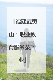 福建武夷山：职业教育服务茶产业