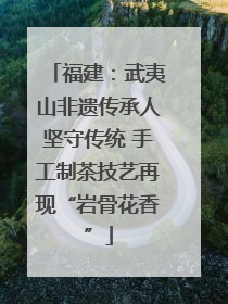福建：武夷山非遗传承人坚守传统 手工制茶技艺再现“岩骨花香”