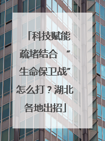 科技赋能 疏堵结合 “生命保卫战”怎么打？湖北各地出招