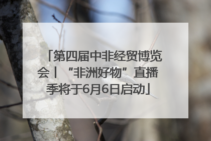 第四届中非经贸博览会丨“非洲好物”直播季将于6月6日启动