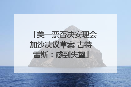美一票否决安理会加沙决议草案 古特雷斯：感到失望