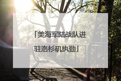美海军陆战队进驻洛杉矶执勤