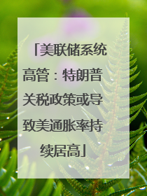 美联储系统高管：特朗普关税政策或导致美通胀率持续居高