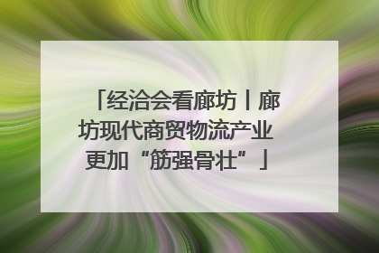 经洽会看廊坊丨廊坊现代商贸物流产业更加“筋强骨壮”