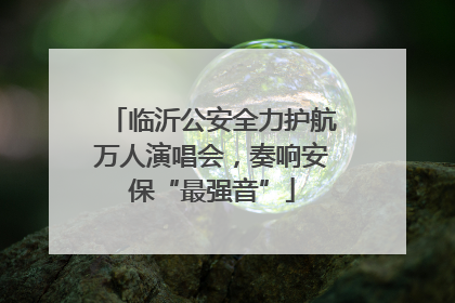 临沂公安全力护航万人演唱会，奏响安保“最强音”
