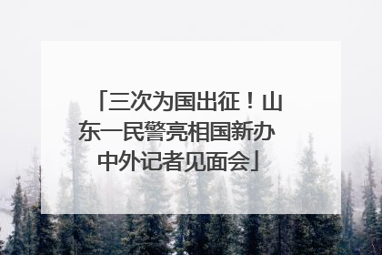 三次为国出征！山东一民警亮相国新办中外记者见面会
