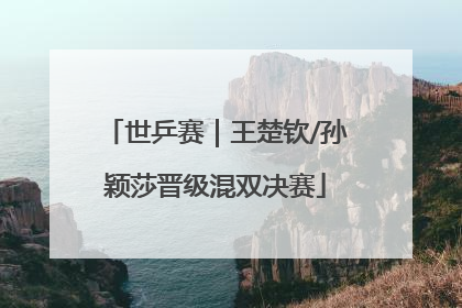 世乒赛｜王楚钦/孙颖莎晋级混双决赛