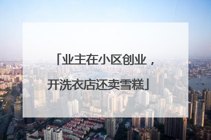 业主在小区创业，开洗衣店还卖雪糕