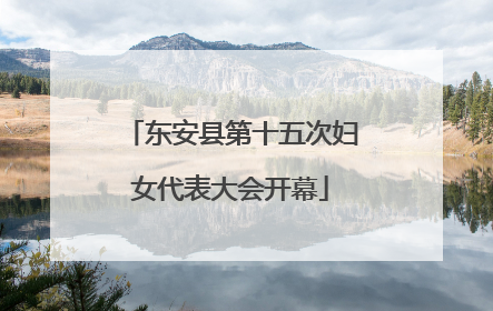 东安县第十五次妇女代表大会开幕