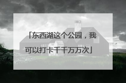 东西湖这个公园，我可以打卡千千万万次