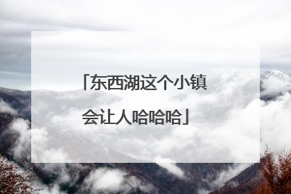 东西湖这个小镇会让人哈哈哈