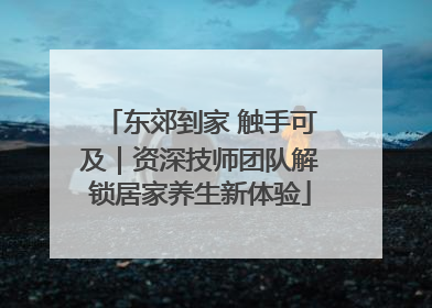 东郊到家 触手可及｜资深技师团队解锁居家养生新体验
