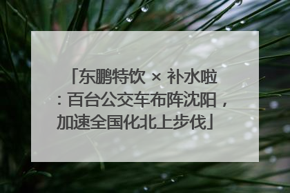 东鹏特饮 × 补水啦：百台公交车布阵沈阳，加速全国化北上步伐