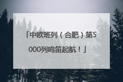 中欧班列（合肥）第5000列鸣笛起航！
