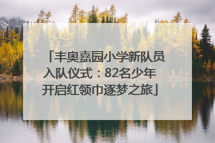 丰奥嘉园小学新队员入队仪式：82名少年开启红领巾逐梦之旅