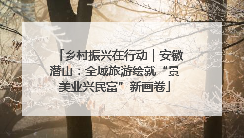 乡村振兴在行动｜安徽潜山：全域旅游绘就“景美业兴民富”新画卷