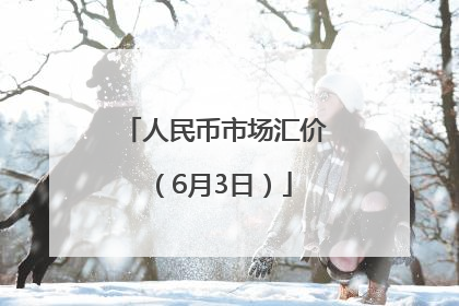 人民币市场汇价（6月3日）