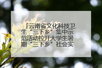 云南省文化科技卫生“三下乡”集中示范活动拉开大学生暑期“三下乡”社会实践活动序幕