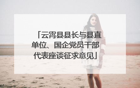 云霄县县长与县直单位、国企党员干部代表座谈征求意见