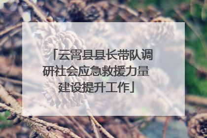 云霄县县长带队调研社会应急救援力量建设提升工作