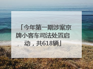 今年第一期涉案京牌小客车司法处置启动，共618辆