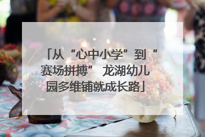 从“心中小学”到“赛场拼搏” 龙湖幼儿园多维铺就成长路