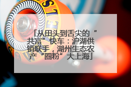 从田头到舌尖的“共富”快车：沪湖供销联手，湖州生态农产“圈粉”大上海